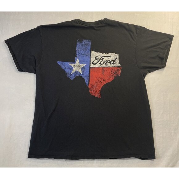 XL Black Delta Pro Weight Ford T-Shirt Texas Graphic On Back - Picture 7 of 7